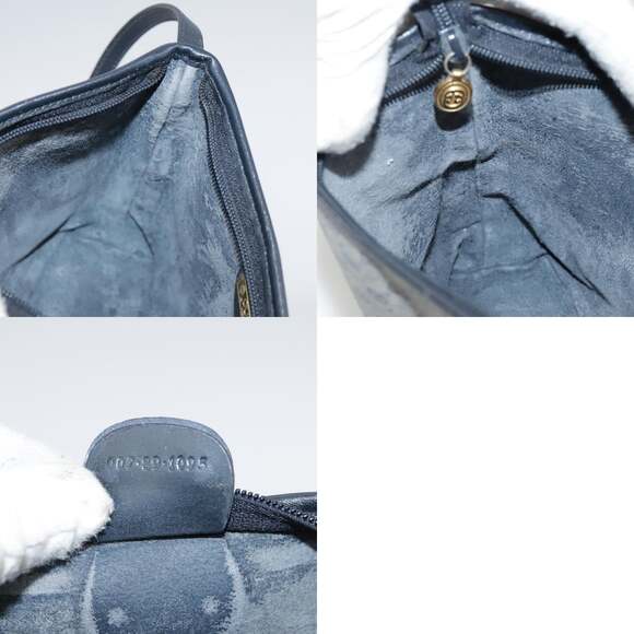 GUCCI Micro GG Supreme Shoulder Bag Pvc Navy Gold 007 89 007 89